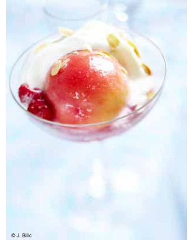 Pêche Melba pour 6 personnes Recettes Elle à Table