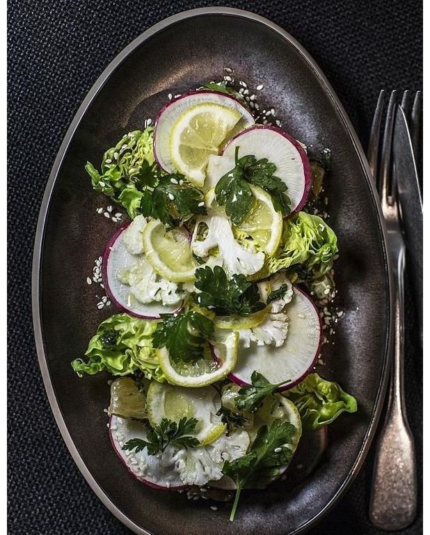 Salade de sucrine et kabosu pour 4 personnes Recettes Elle à Table