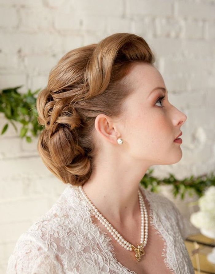Coiffure de mariée vintage