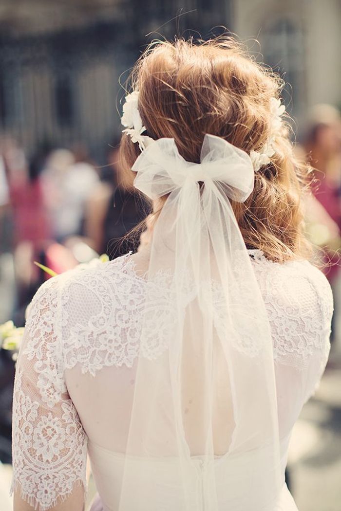 Coiffure mariée avec voile