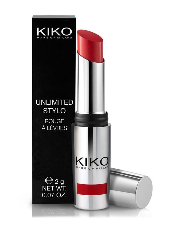 Rouge à lèvres longue tenue, Cherry Red, Kiko 30 nouveautés makeup à petits prix Elle