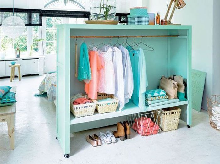 15 idées de dressings pour un petit appartement elle décoration Rangement pour petit appartement