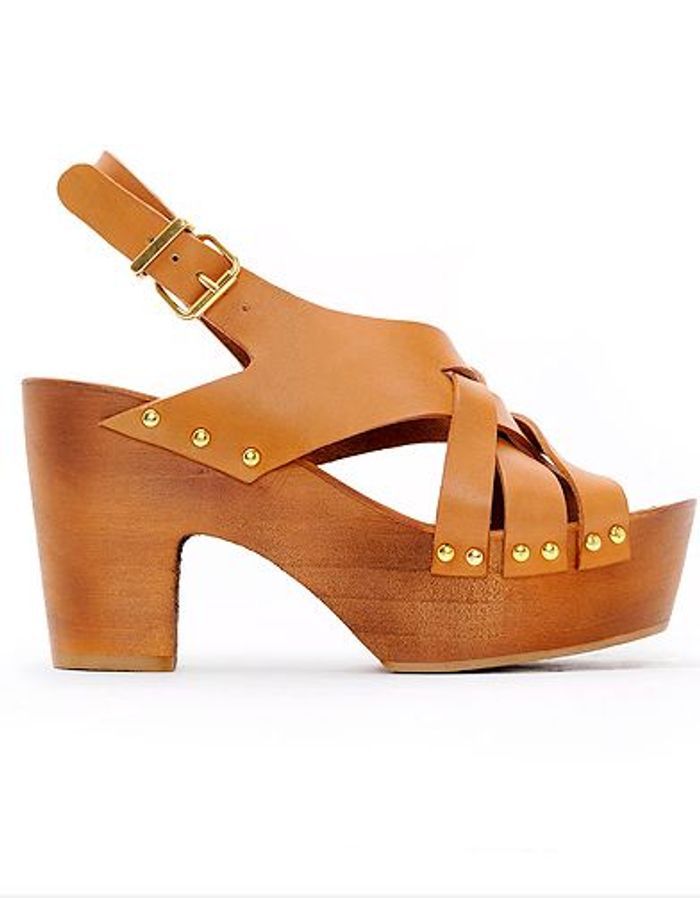 chaussure talon bois