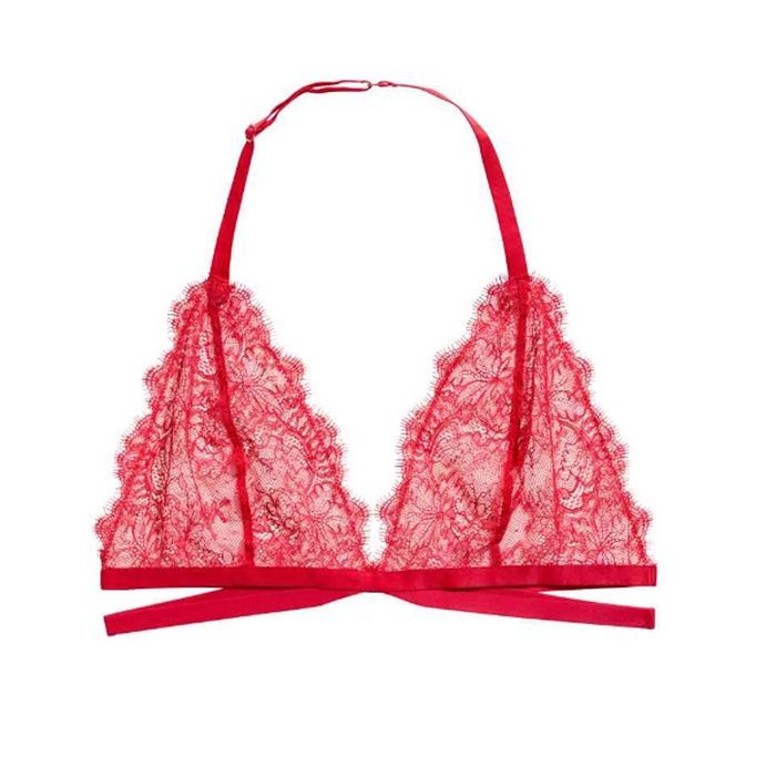 en dentelle rouge H&M De la lingerie rouge pour réchauffer l